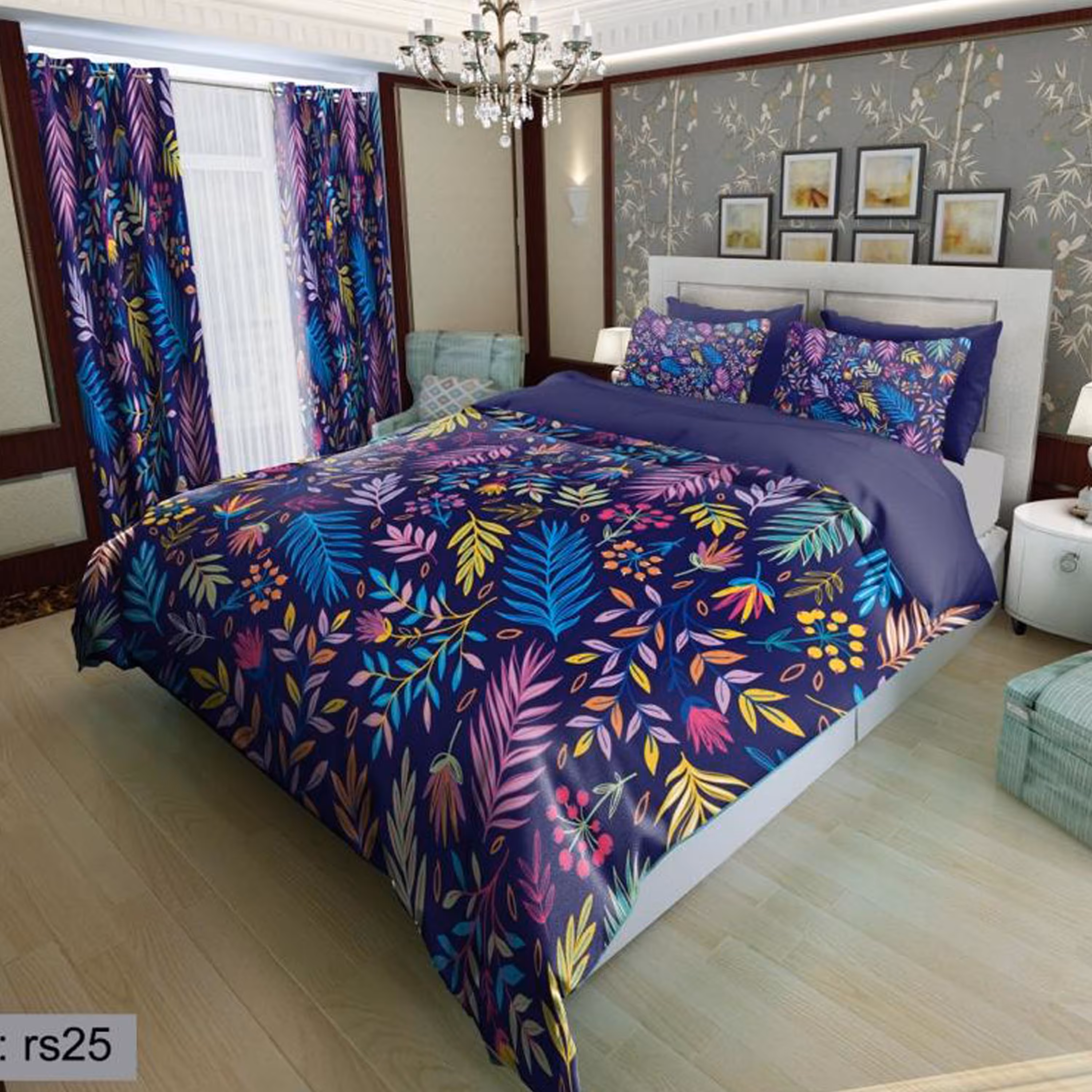 سرویس روتختی 1 نفره تنسل چاپی برندترک لند (Turk Land)  کد rs 25