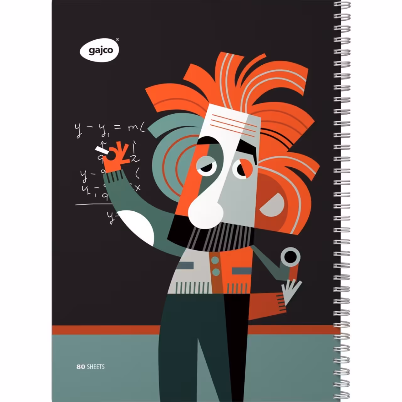 دفتر سیمی 80 برگ گاجکو طرح اینشتین با رایحه شکلات