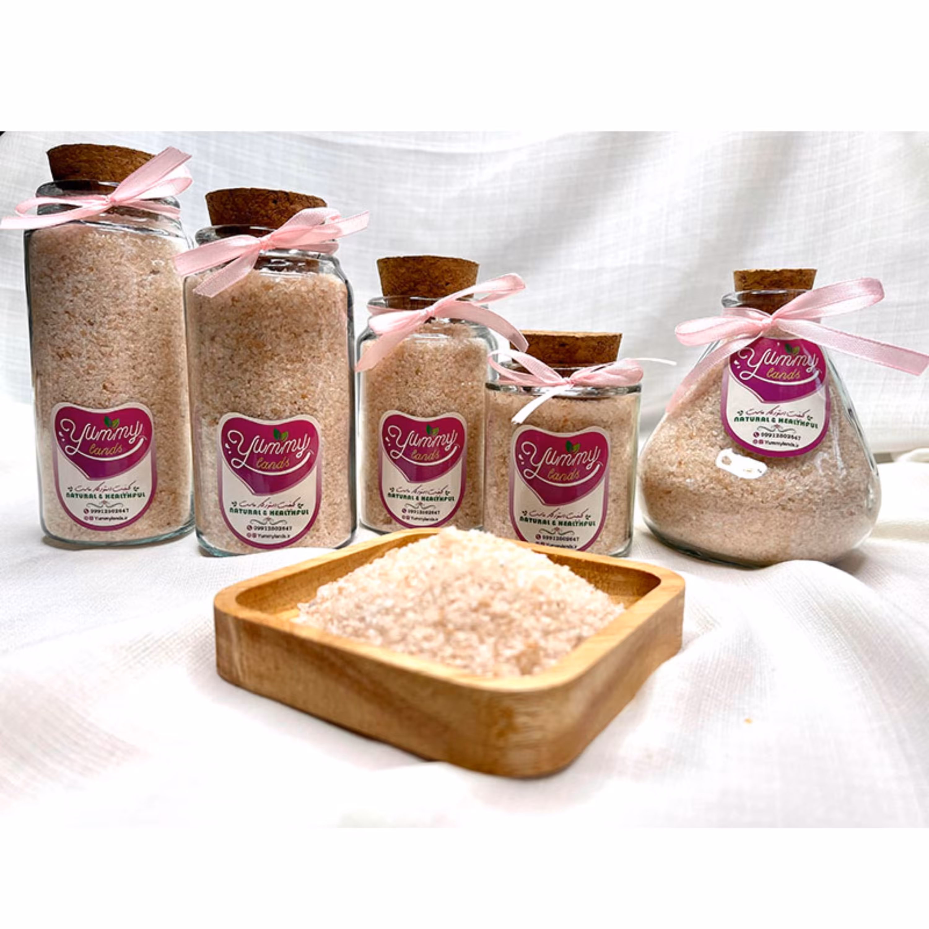 نمک پودری صورتی در پاکت 250 گرمی