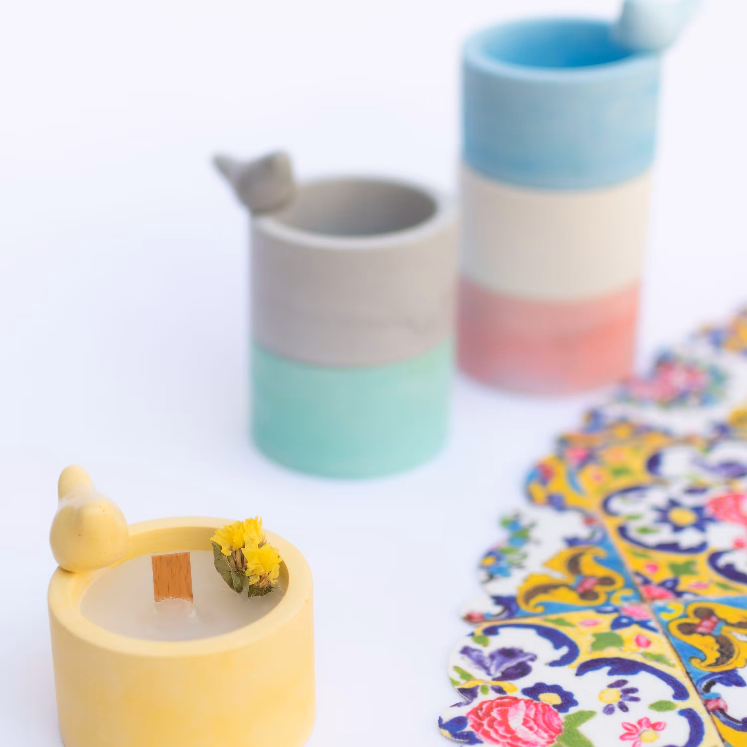 شات شمع دایره با مرغ آمین