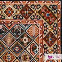 گلیم ماشینی 4 متری ( یک و نیم در دو و بیست و پنج ) طرح محراب سرمه ای