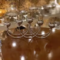 شمعدان دالبر پنج شعله نقره ای 