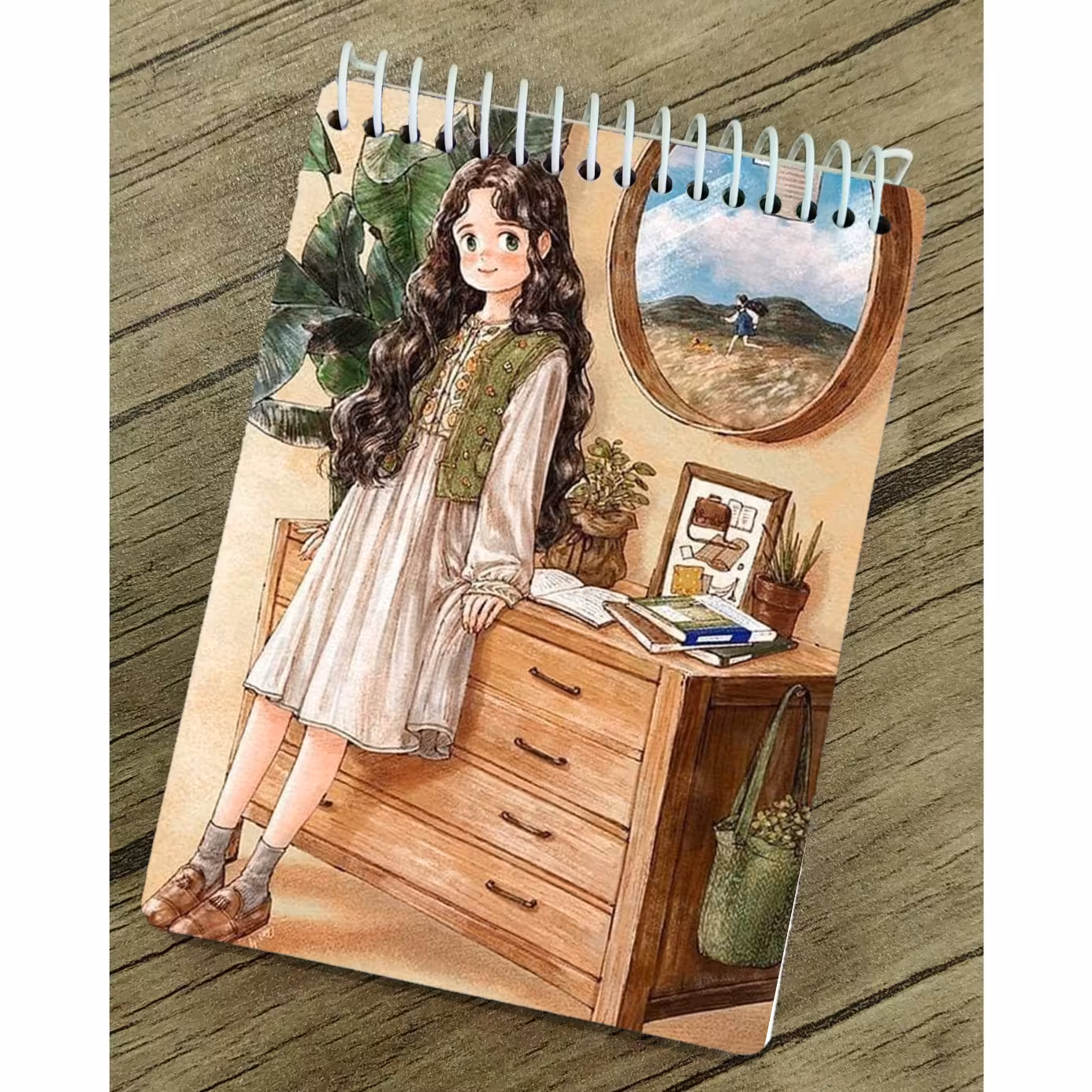 دفتر  با کاغذ کرافت طرح  دخترونه650958ملزومات بولت ژورنال و اسکریپ بوک