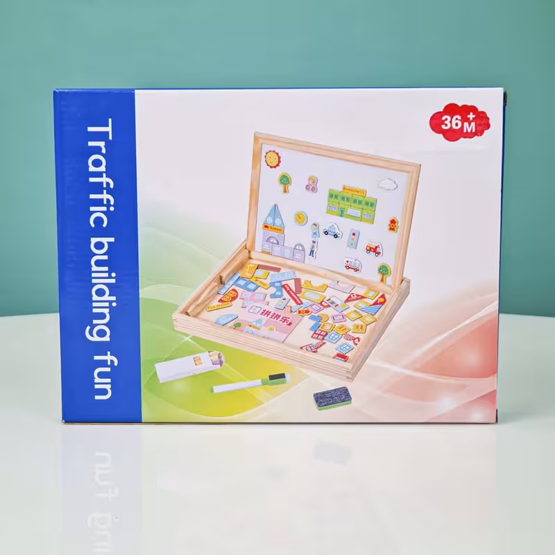 تخته سیاه و وایت برد دو طرفه مگنتی طرح ترافیک کد 6361748