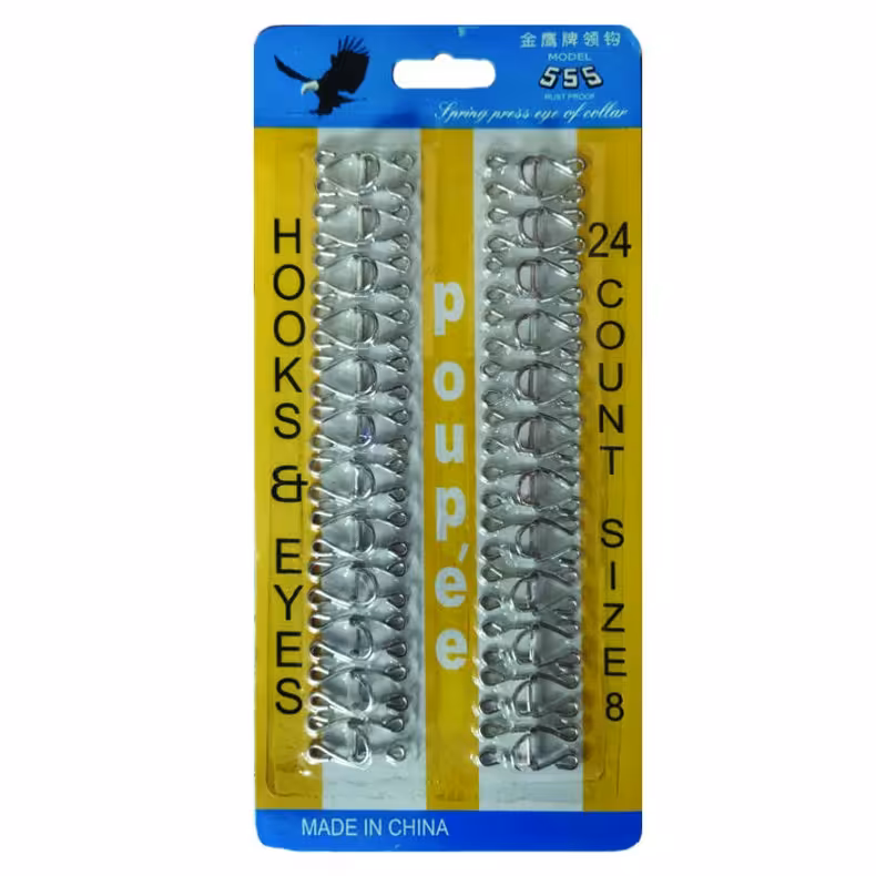 قزن پهن لباس کد 555 سایز 8 بسته 24 عددی (رنگ استیل نقره ای)

