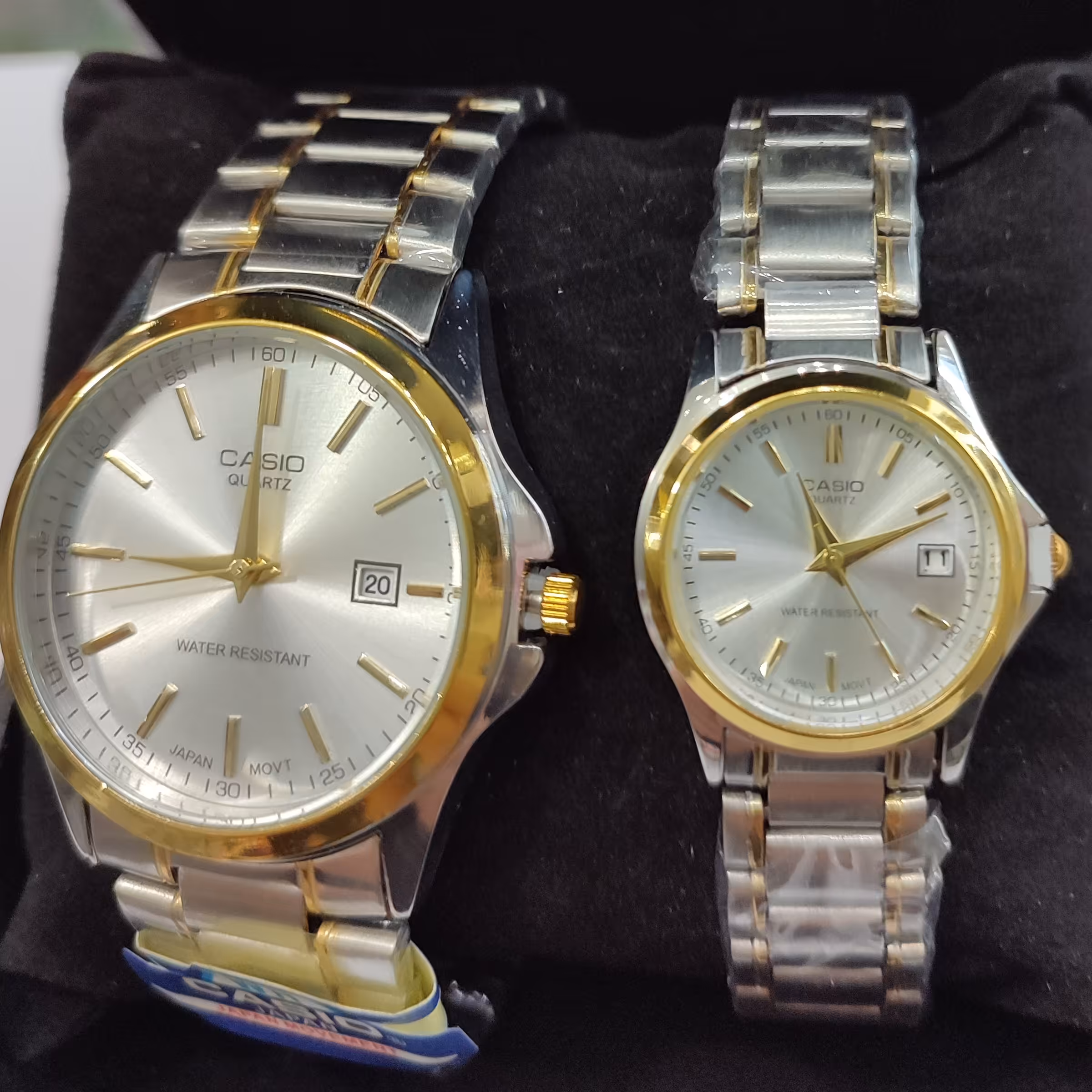 ساعت ست کاسیو ضد آب رنگ ثابت  تقویم دار موتور ژاپن