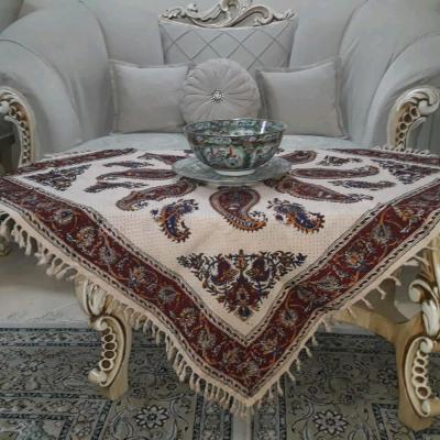 رومیزی و سفره قلمکار اصلی اصفهان طرح بته جقه اندازه یک مز در یک متر