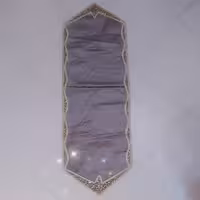 رانر مخمل رومیزی طوسی