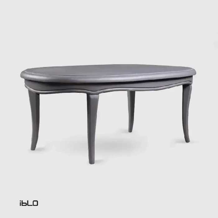 میز جلومبلی بیضی چوبی لنا (طوسی)