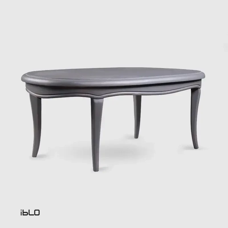 میز جلومبلی بیضی چوبی لنا (طوسی)