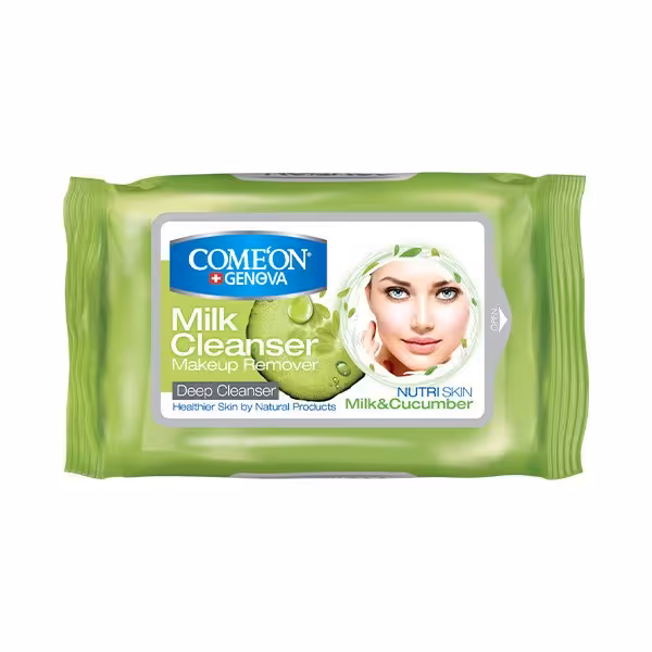 دستمال مرطوب کامان مدل شیرپاکن بسته 20 عددی

