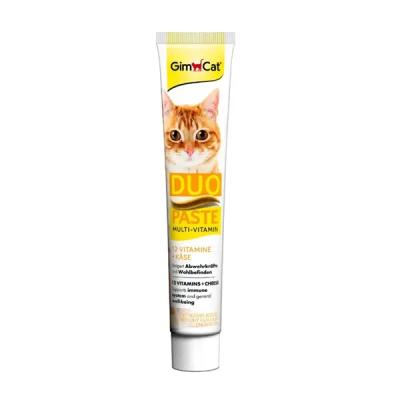خمیر مولتی‌ویتامین دوقلو گربه جیم‌کت با طعم پنیر مدل Duo-Paste وزن 50 گرم