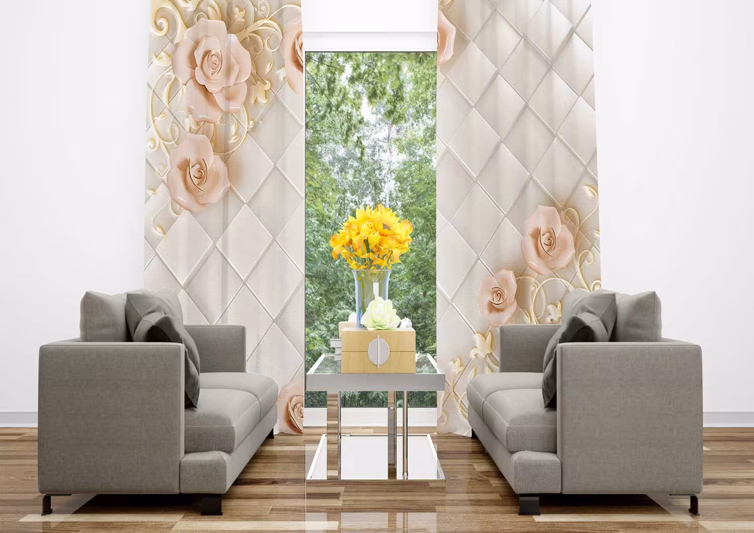 پرده تصویری زمینه سه بعدی