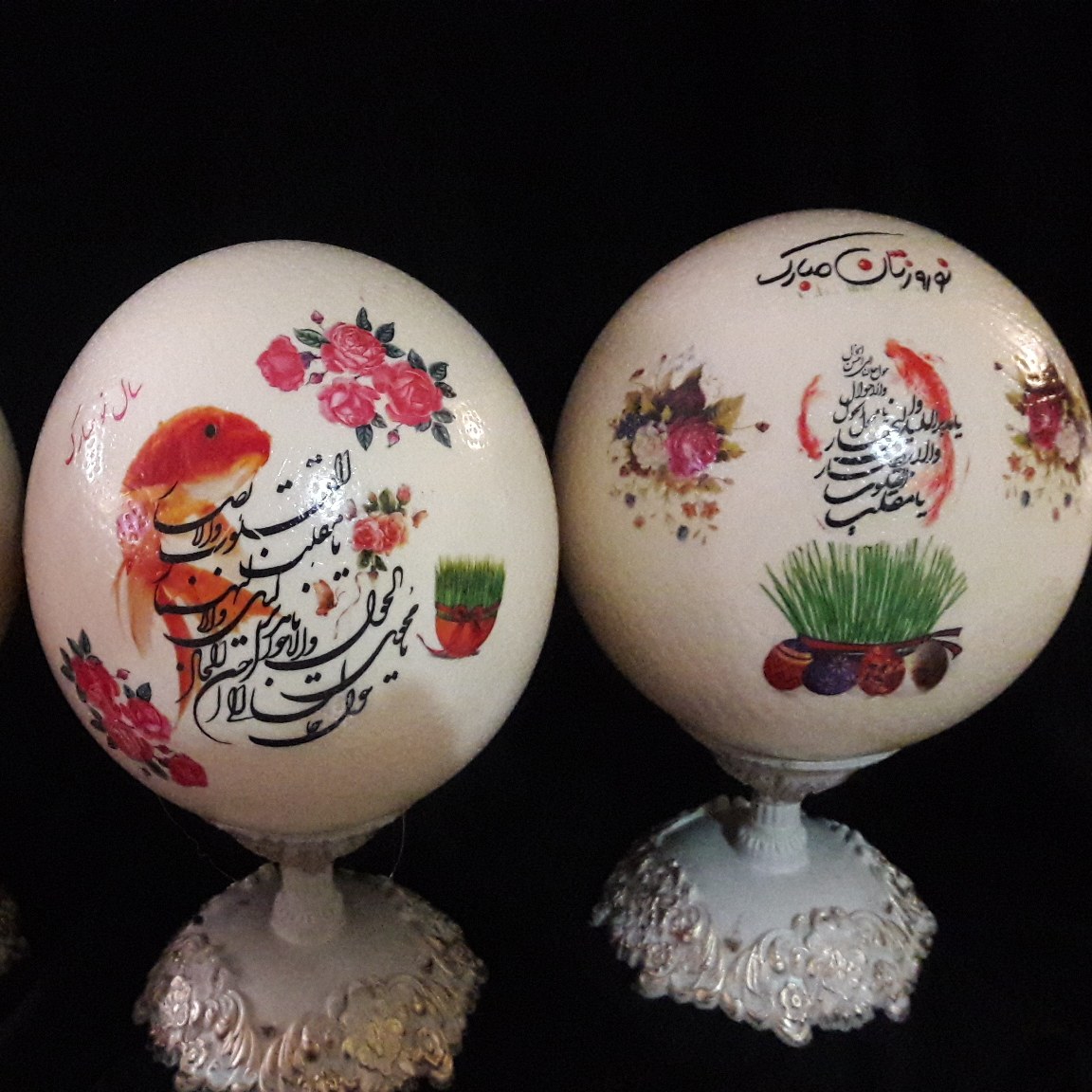   هفت سین عیدبا تخم شترمرغ