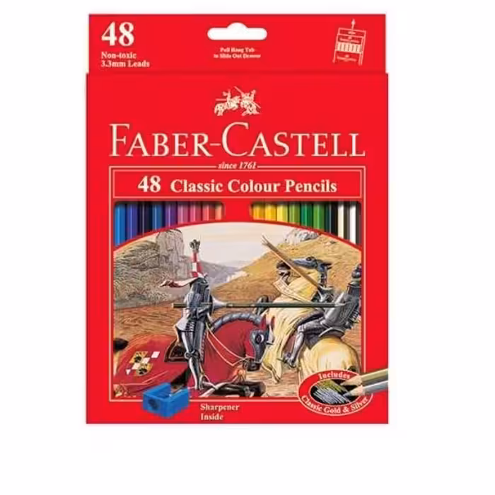مدادرنگی 48 رنگ فابر کاستل جعبه مقوایی