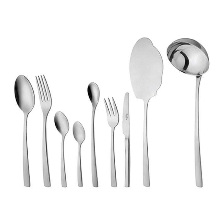 سرویس قاشق و چنگال 57 پارچه ناب استیل مدل فلورانس