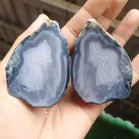 اسلایس دو قطعه عقیق سلیمانی سه بعدی دیدنی