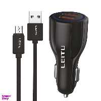 شارژر فندکی لیتو مدل LC-C4 همراه با کابل Micro-USB