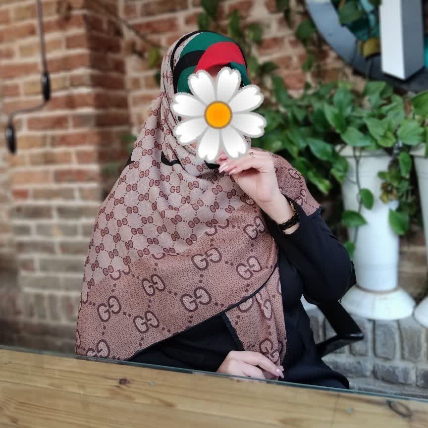 روسری سوپر نخ گارزا درجه یک دور دست دوز