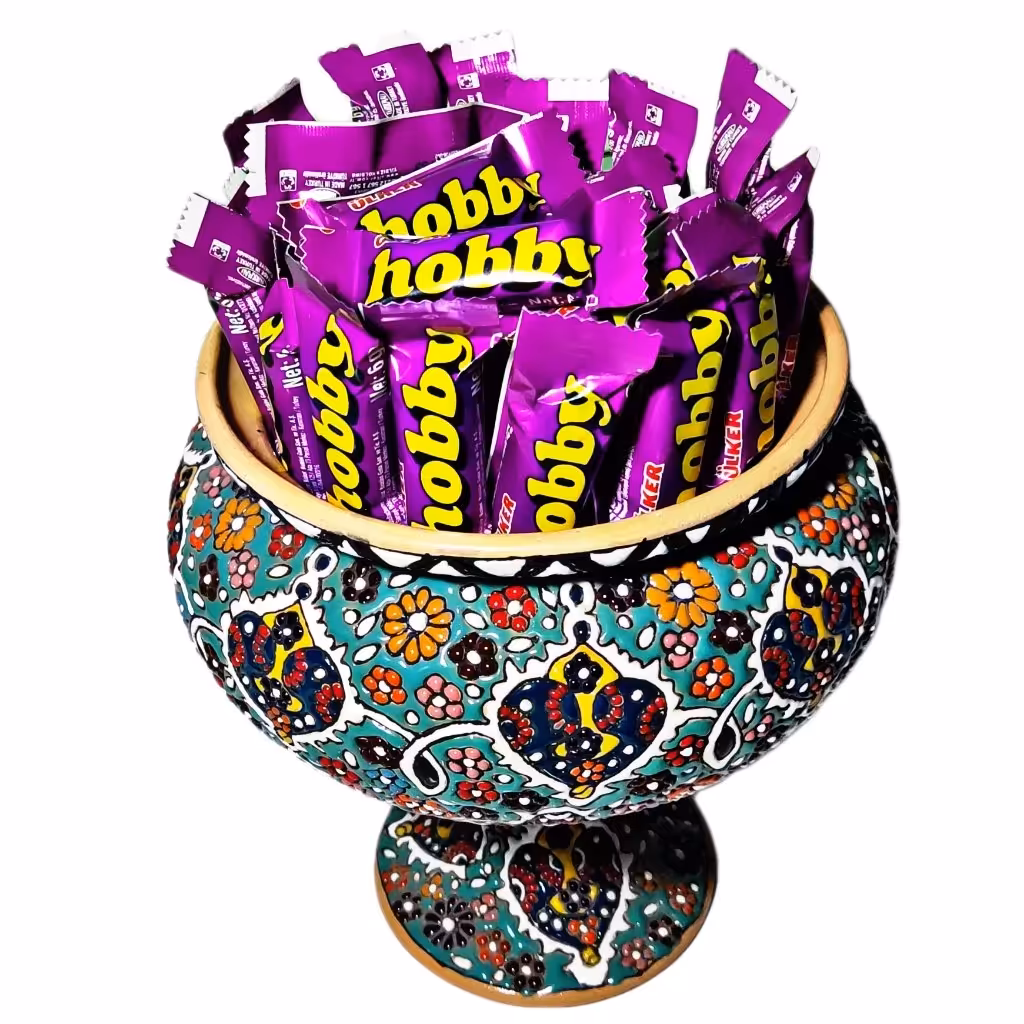 شکلات مینی بار هوبی در بسته‌بندی سلفونی با وزن 500 گرم. وزن هر عدد شکلات مینی هوبی 6 گرم می باشد.