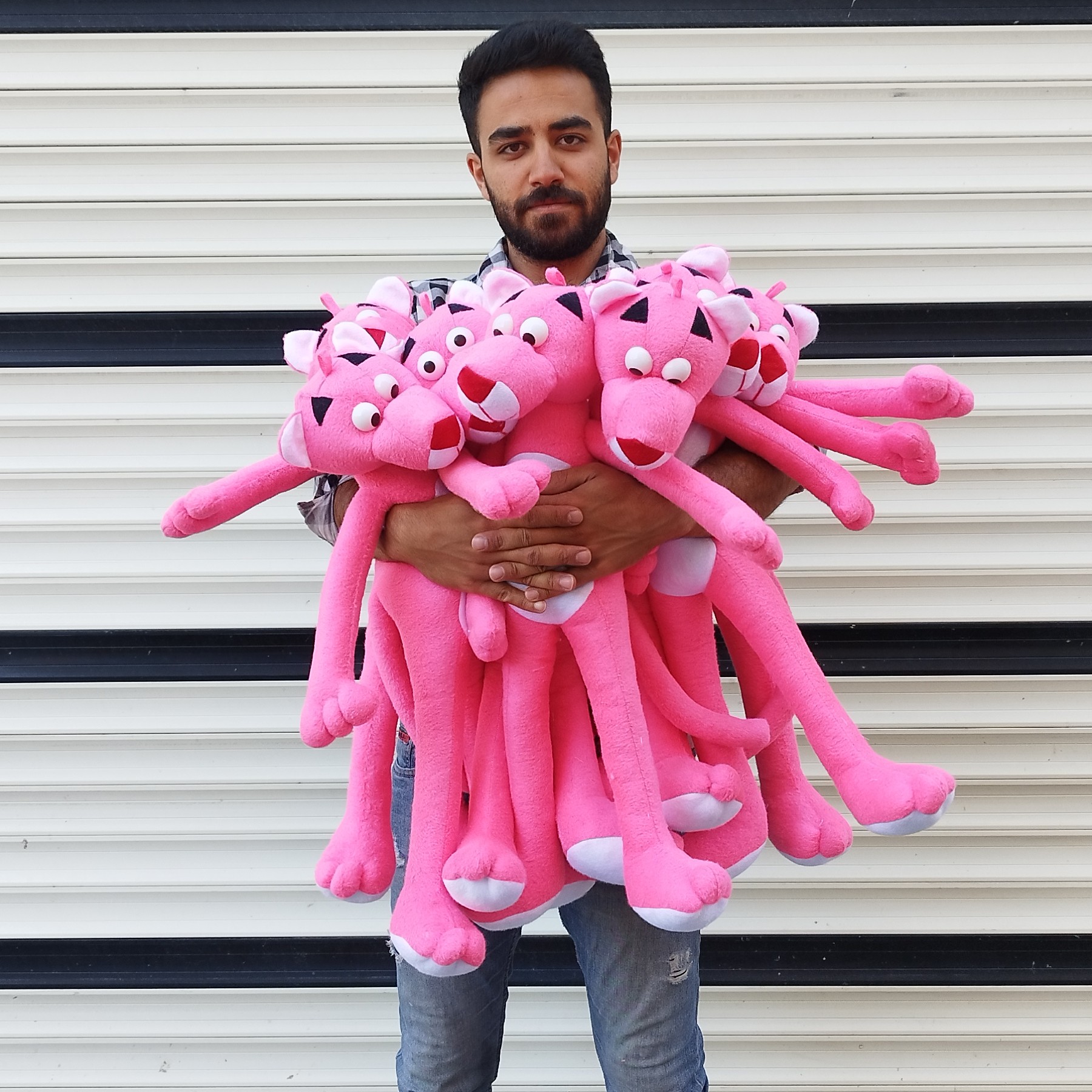 عروسک پلنگ صورتی 70سانت ارسال رایگان