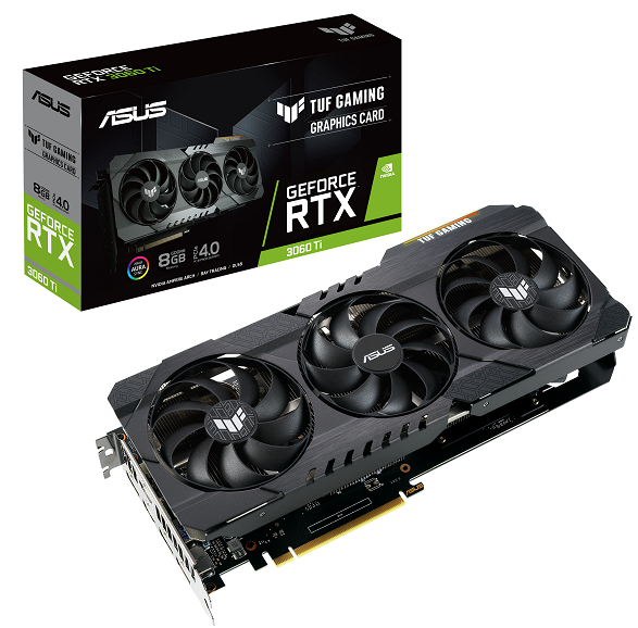 کارت گرافیک ایسوس مدل TUF-RTX3060TI-8G-GAMING حافظه 8 گیگابایت