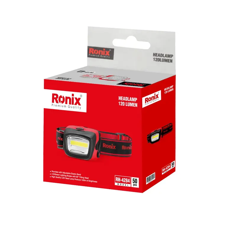 چراغ قوه پیشانی 120 لومن مدل RH-4284 رونیکس