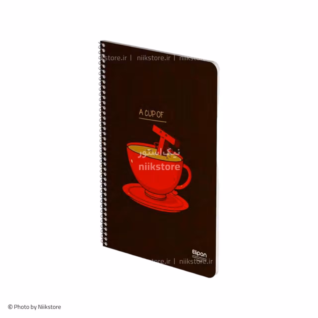 دفتر دوخط فنری 60برگ وزیری فانتزی الیپون کد 259