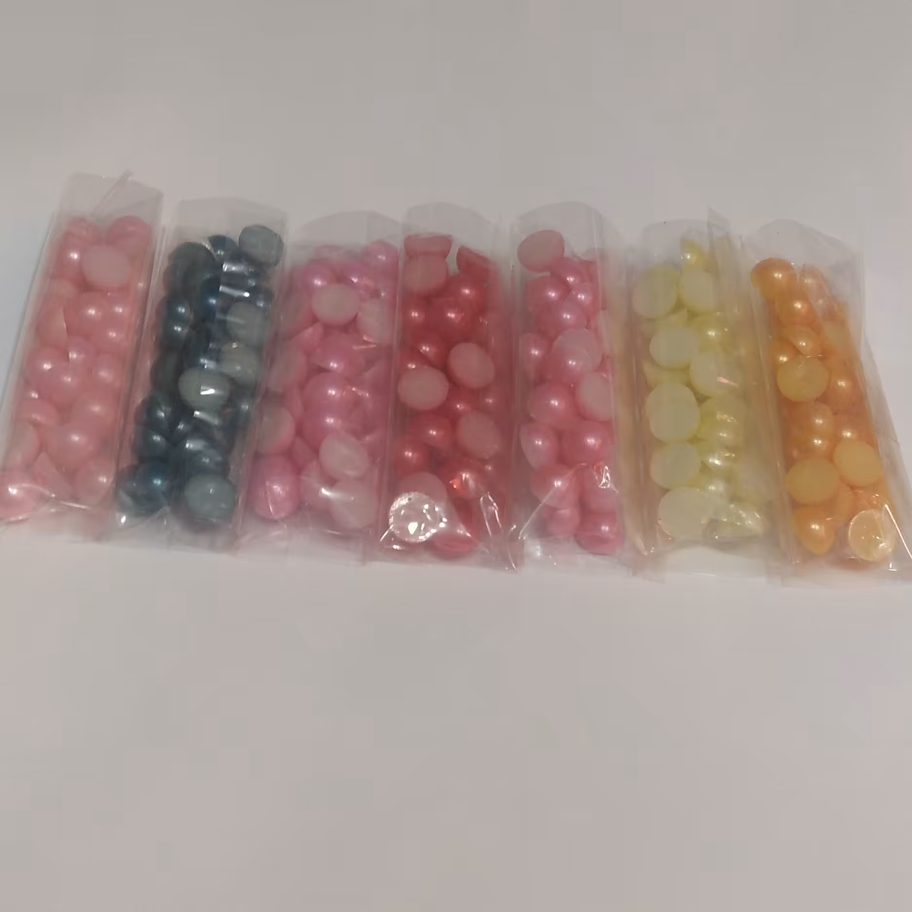 پک 7 رنگ مروارید لپه ای سایز 8