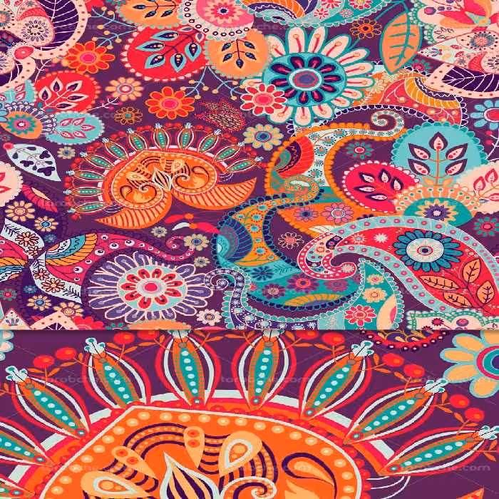 طرح پس زمینه سنتی رنگی | گرافیک با طعم تربچه