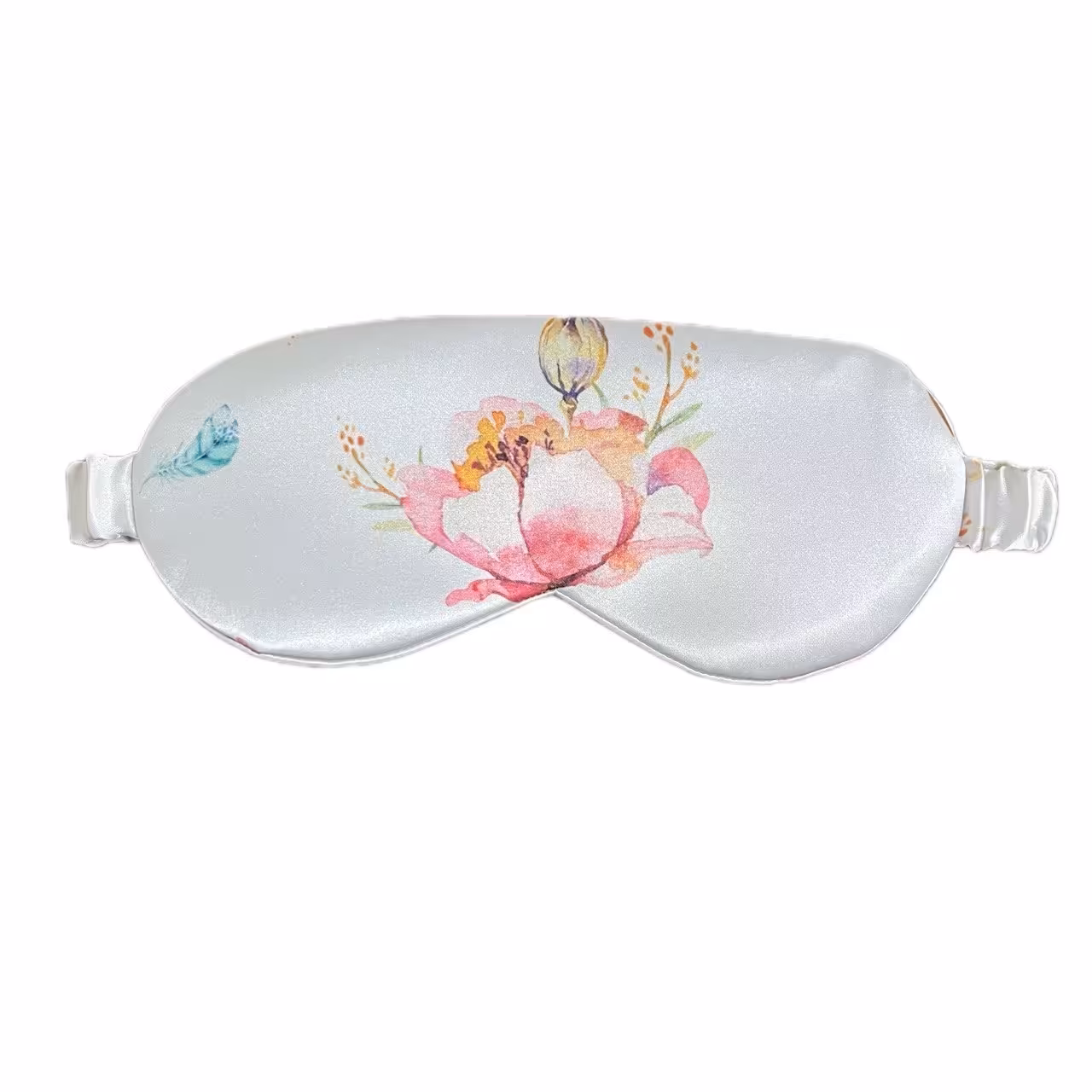 چشم بند خواب مدل ساتن ابریشم طرح گل پنبه