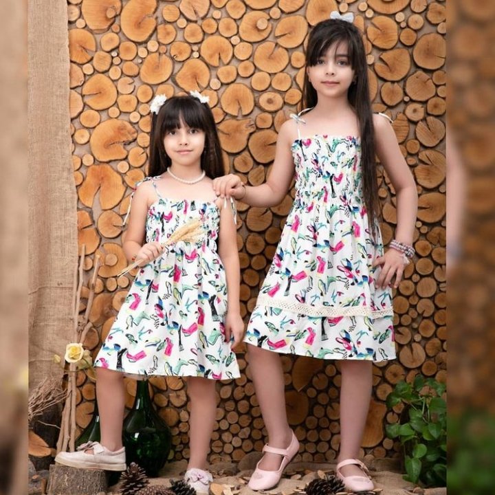 پیراهن نخی دخترانه کد 225n