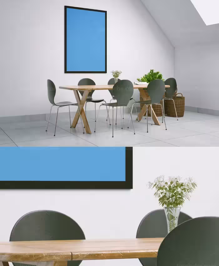 طرح لایه باز موکاپ قاب عکس ساده - گرافیک با طعم تربچه