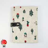 دفتر کلاسوری 100 برگ پارچه ای طرح کاکتوس آپادانا