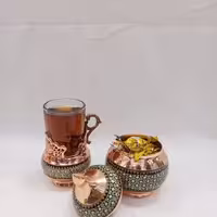 ست چای خوری مس و خاتم 