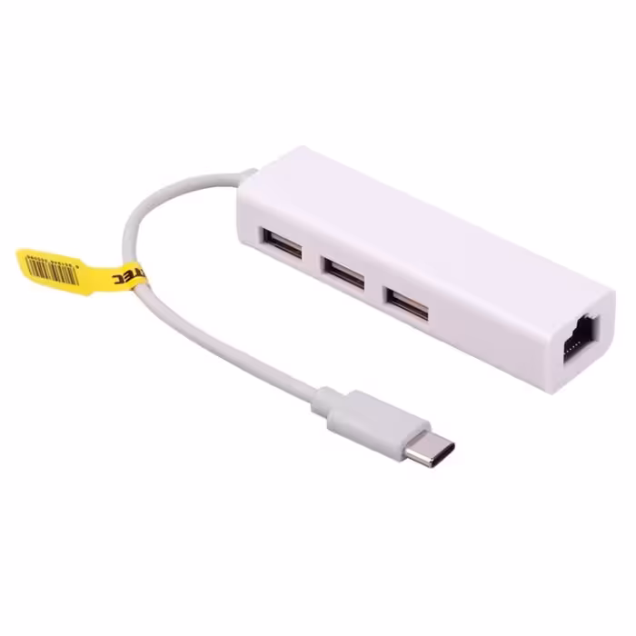 کابل تبدیل شبکه Ifortech Type-C To LAN   هاب USB 3Port