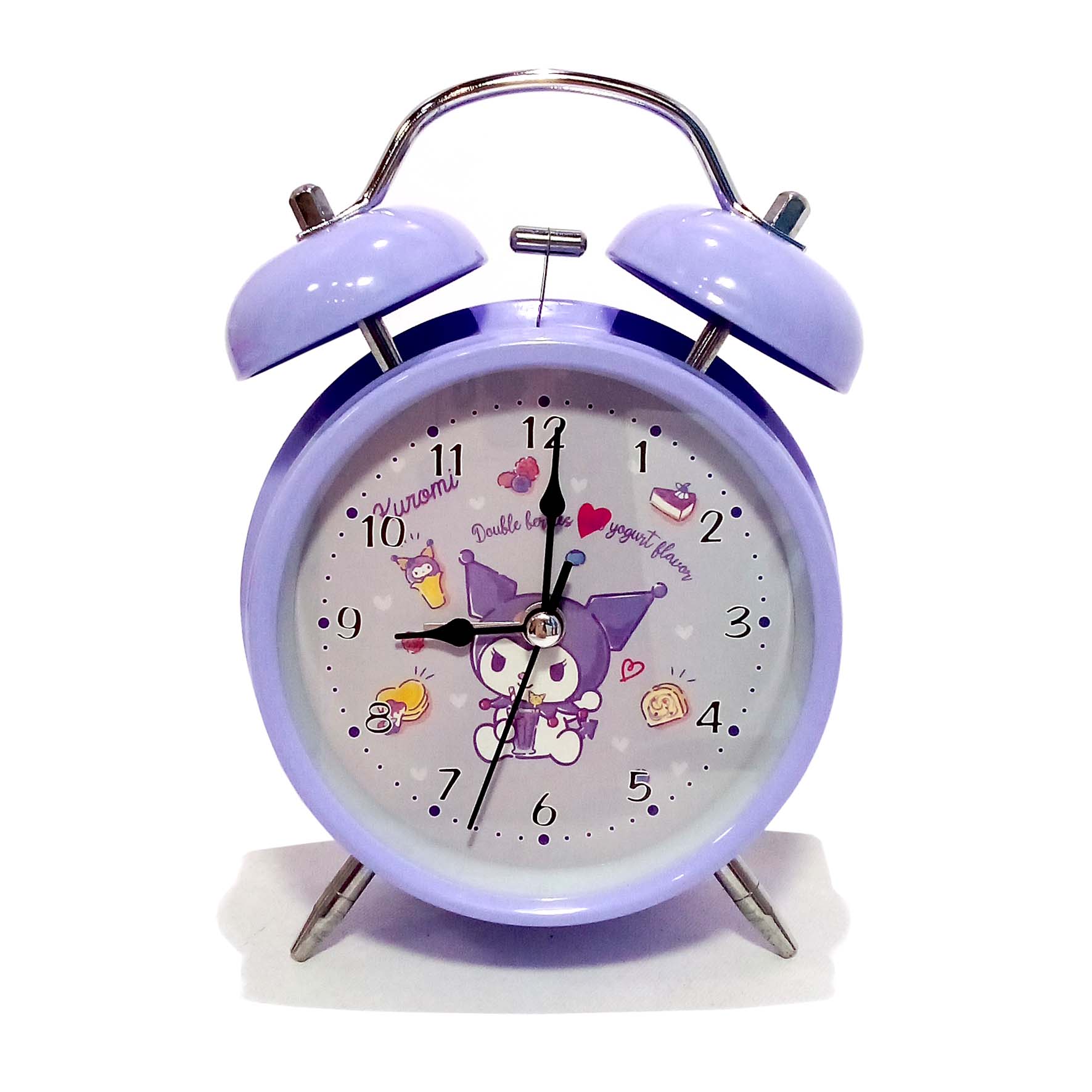 ساعت زنگ دار فلزی رومیزی طرح کرومی متنوع