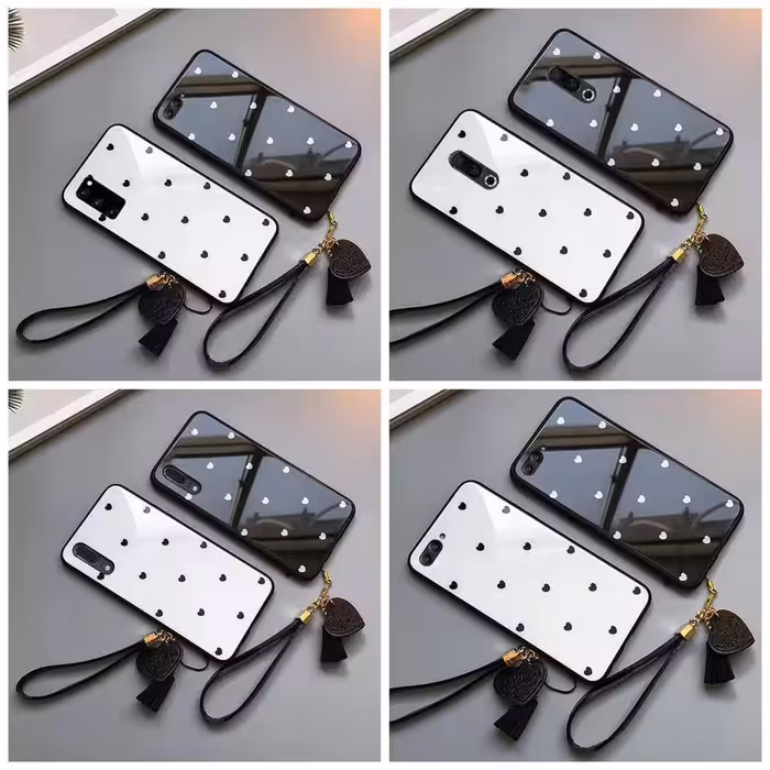 قاب گوشی سامسونگ طرح قلب ریز مناسب a324g همراه آویز قلبی