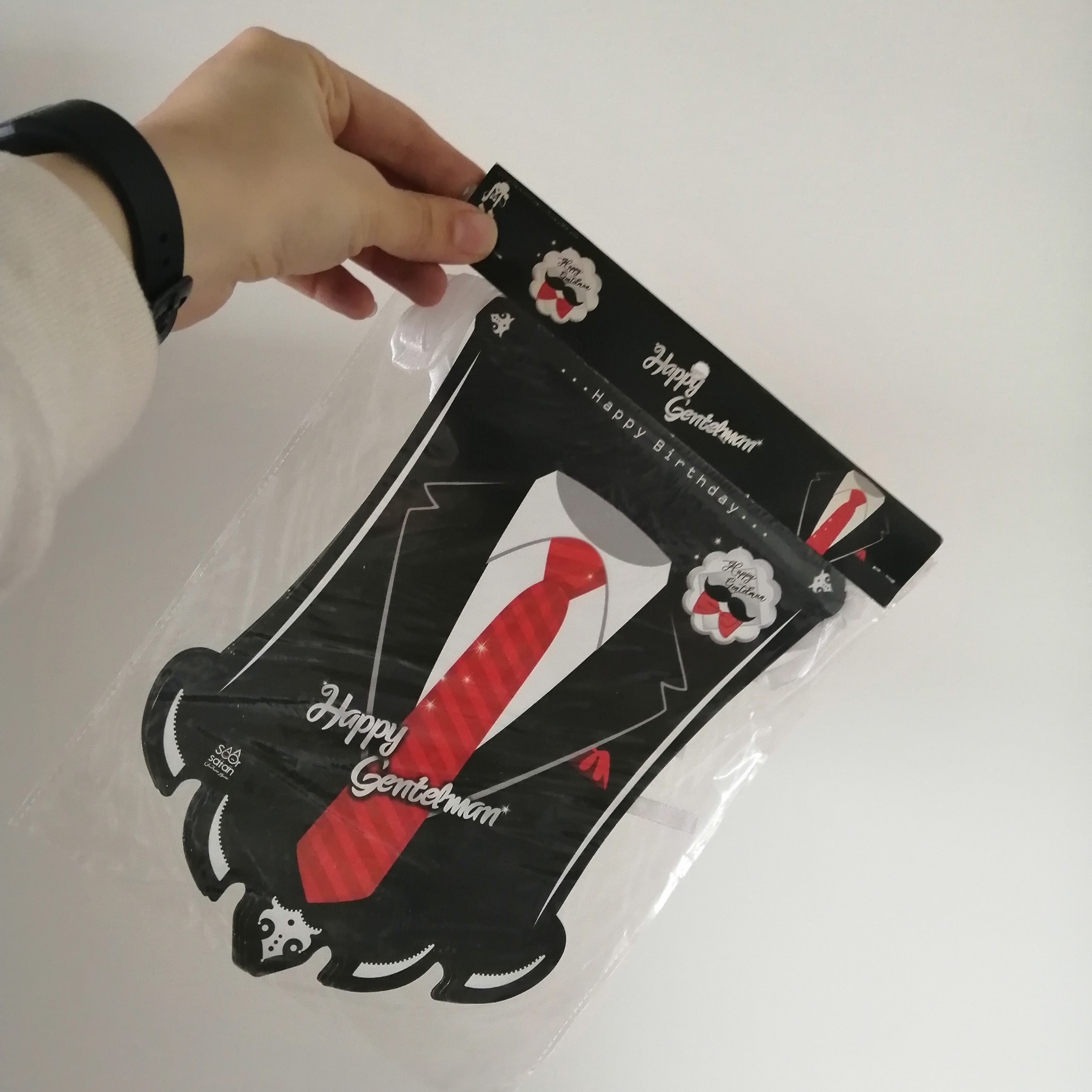 ریسه پرچمی تم تولد مردانه طرح کراوات 