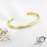 دستبند النگویی طرح مارپیچ مارک استیل کد 16234