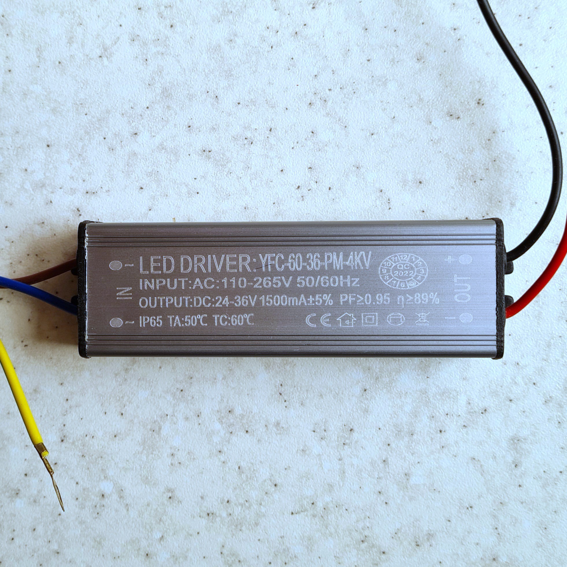 درایور 50 وات 1500 میلی واترپروف جهت تعمیر پرژکتور 