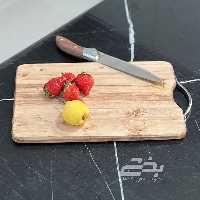 تخته گوشت چوبی دسته فلزی