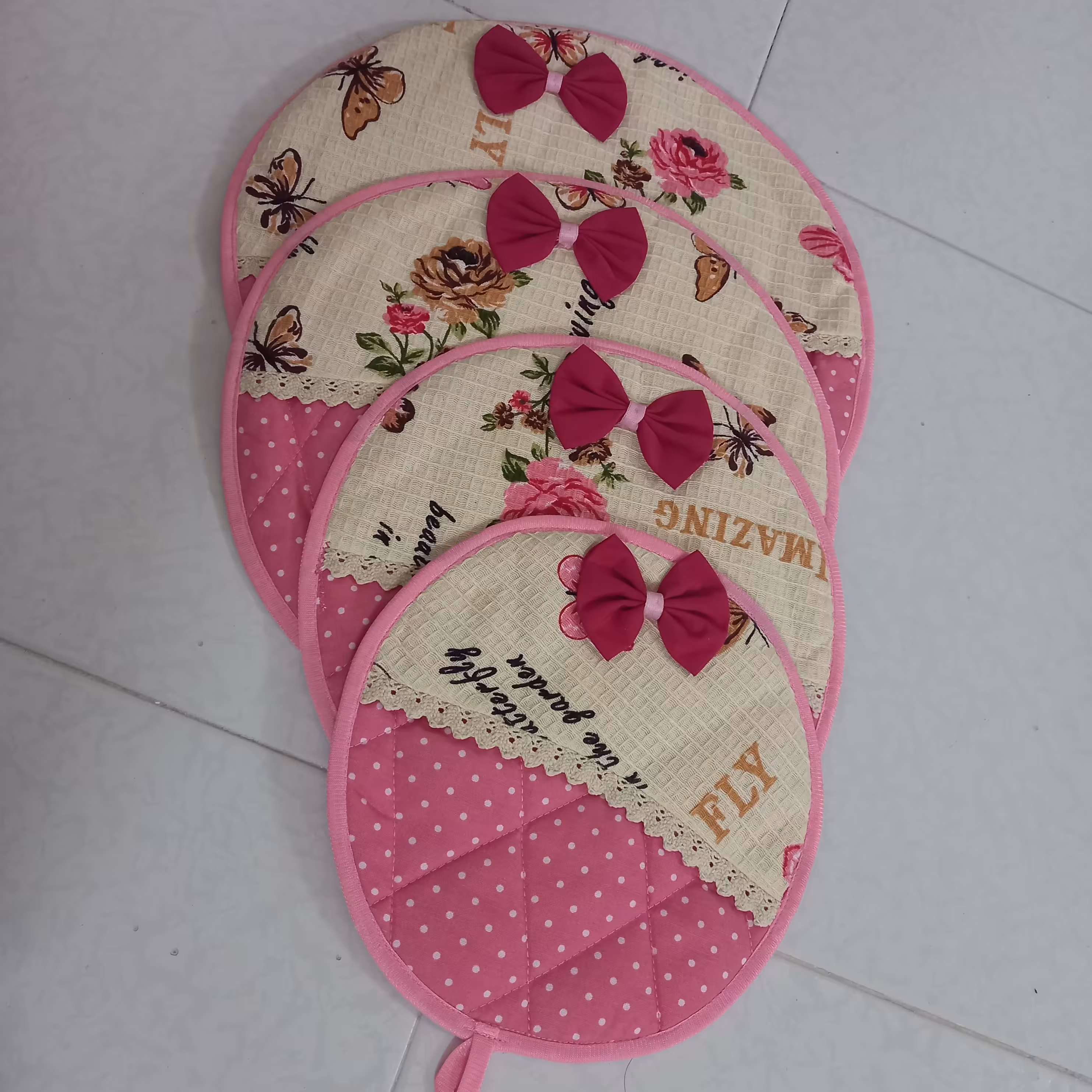 دمکنی مدل ماه حلالی  نسوز  با پارچه زنبوری4 عددی