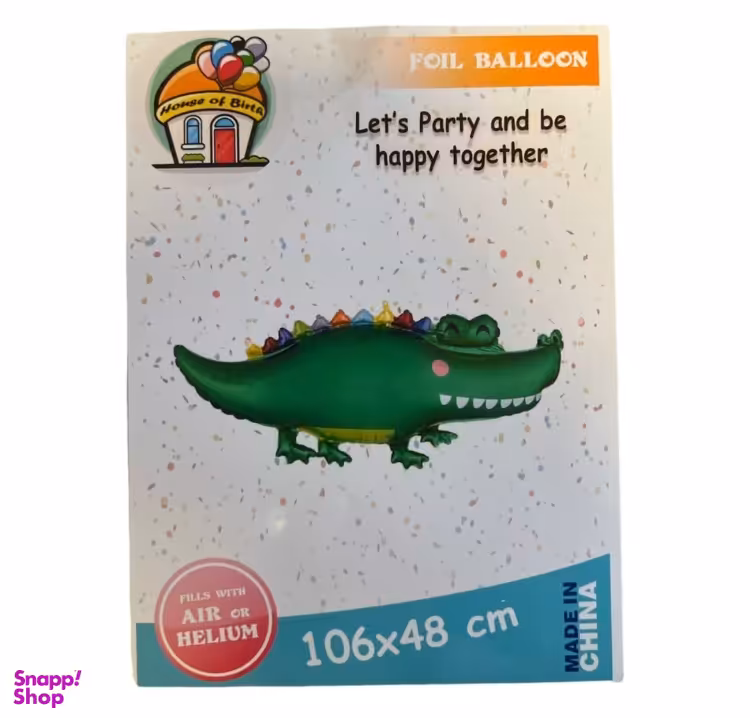 بادکنک فویلی طرح حیوانات مدل تمساح