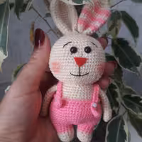 خرگوش تپلی بافته شده با کاموای ایرانی 