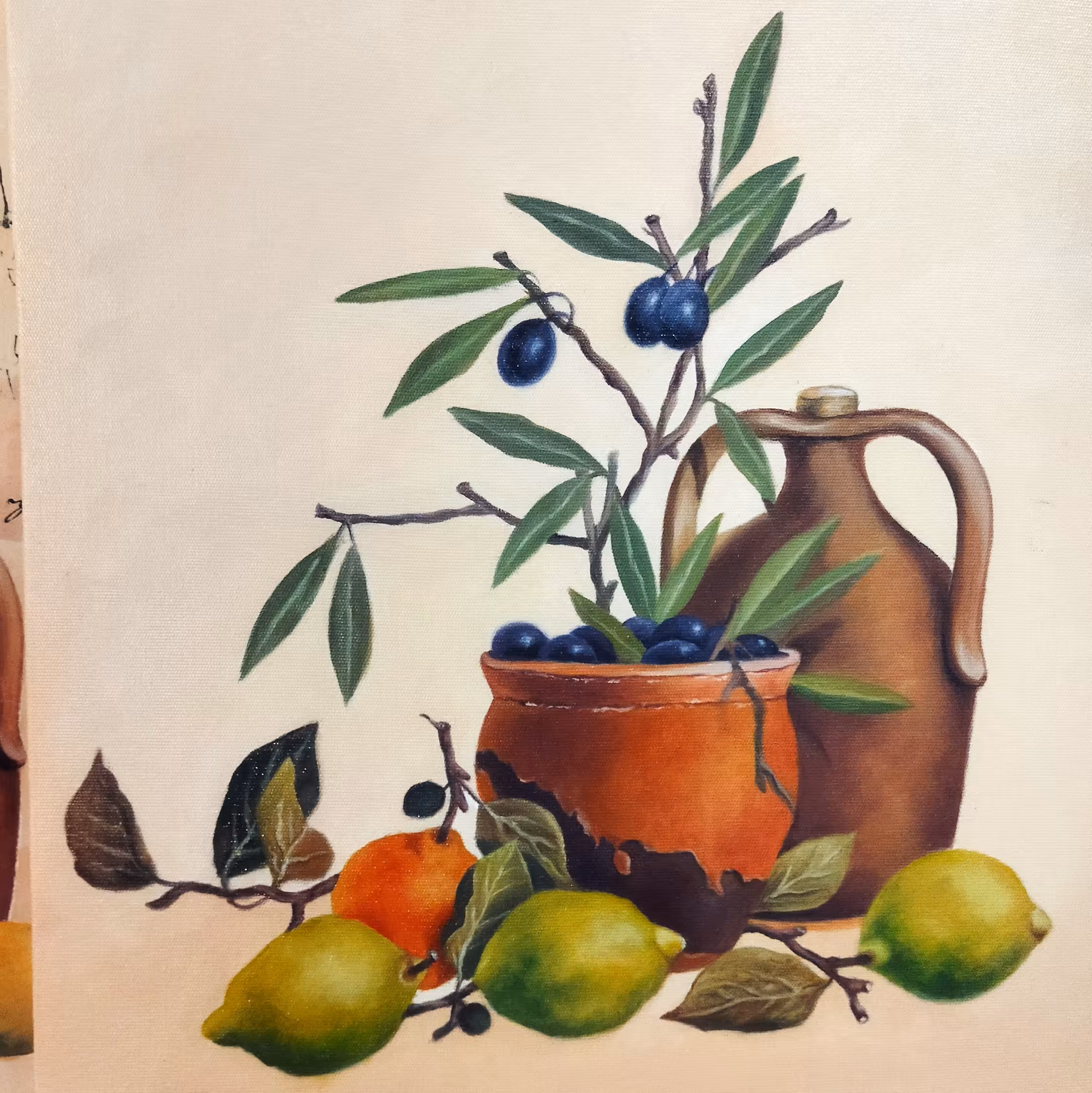 تابلو رنگ روغن  منظره روی بوم  ابعاد 30 در 40 سانت