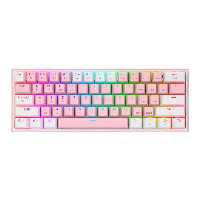کیبورد ردراگون مدل Fizz K617 Pink/White RGB
