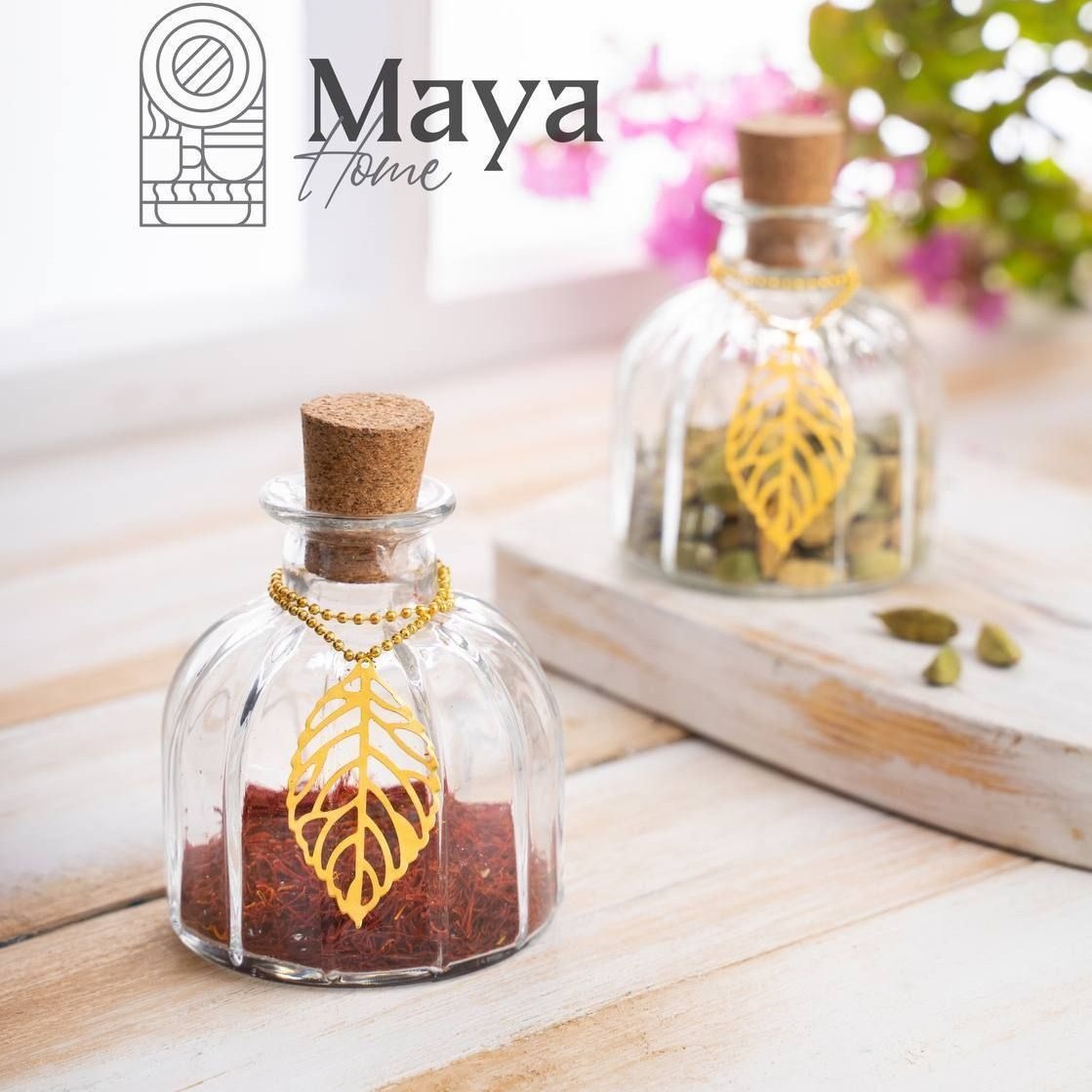 بطری زعفران درب چوب پنبه 