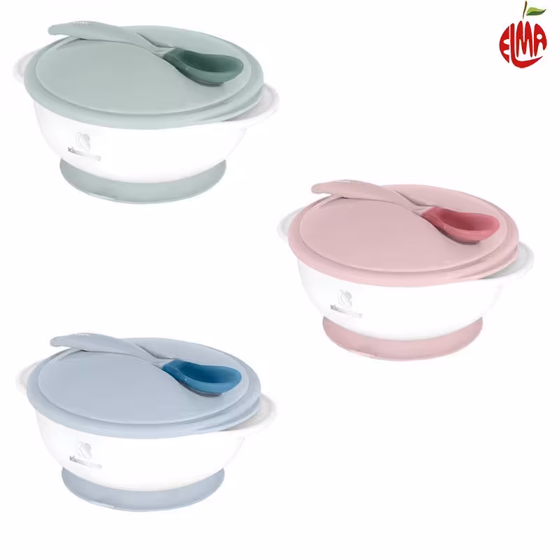 ظرف غذا چسبان با قاشق حرارتی کیکابو Kikkaboo