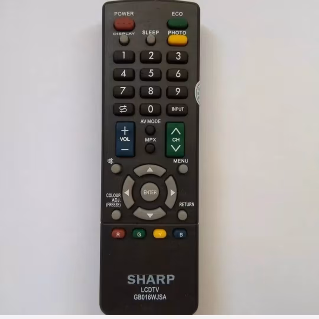 کنترل جایگزین ال ای دی کمیاب شارپ کوتاه کلید رنگی SHARP